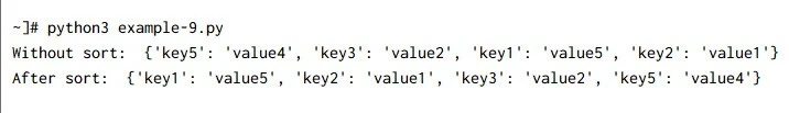 10 simple ways to sort dictionary by key in Python