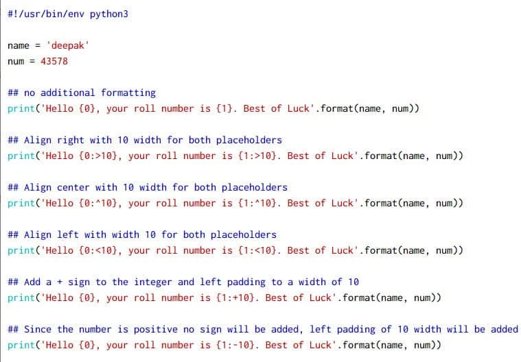 10+ simple examples to use Python string format in detail