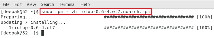 rpm command to install rpm package