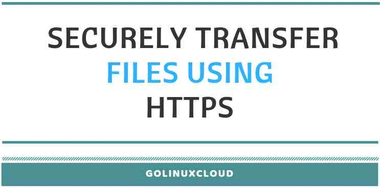 Securely transfer files between two hosts using HTTPS in Linux