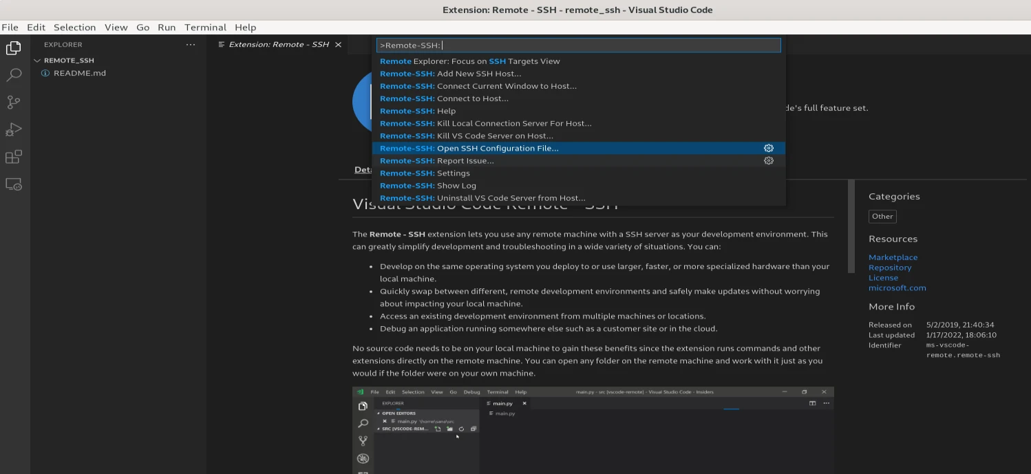 visual studio code remote ssh with github