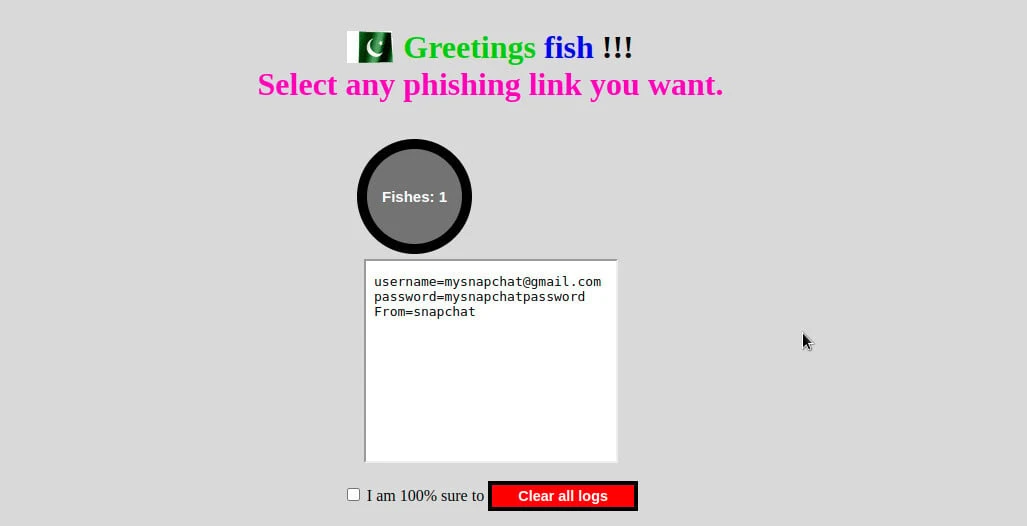 snapchat phishing