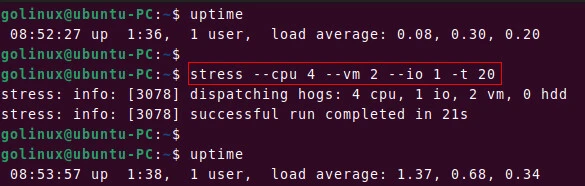 stress command in linux