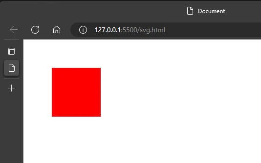Using the createElementNS method to create SVG image
