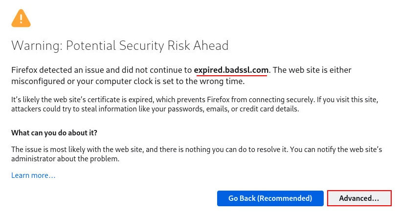 Ignore SSL Certificate