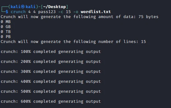 generate wordlist