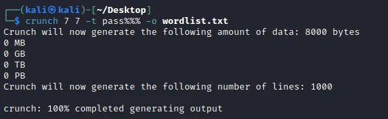 generate wordlist