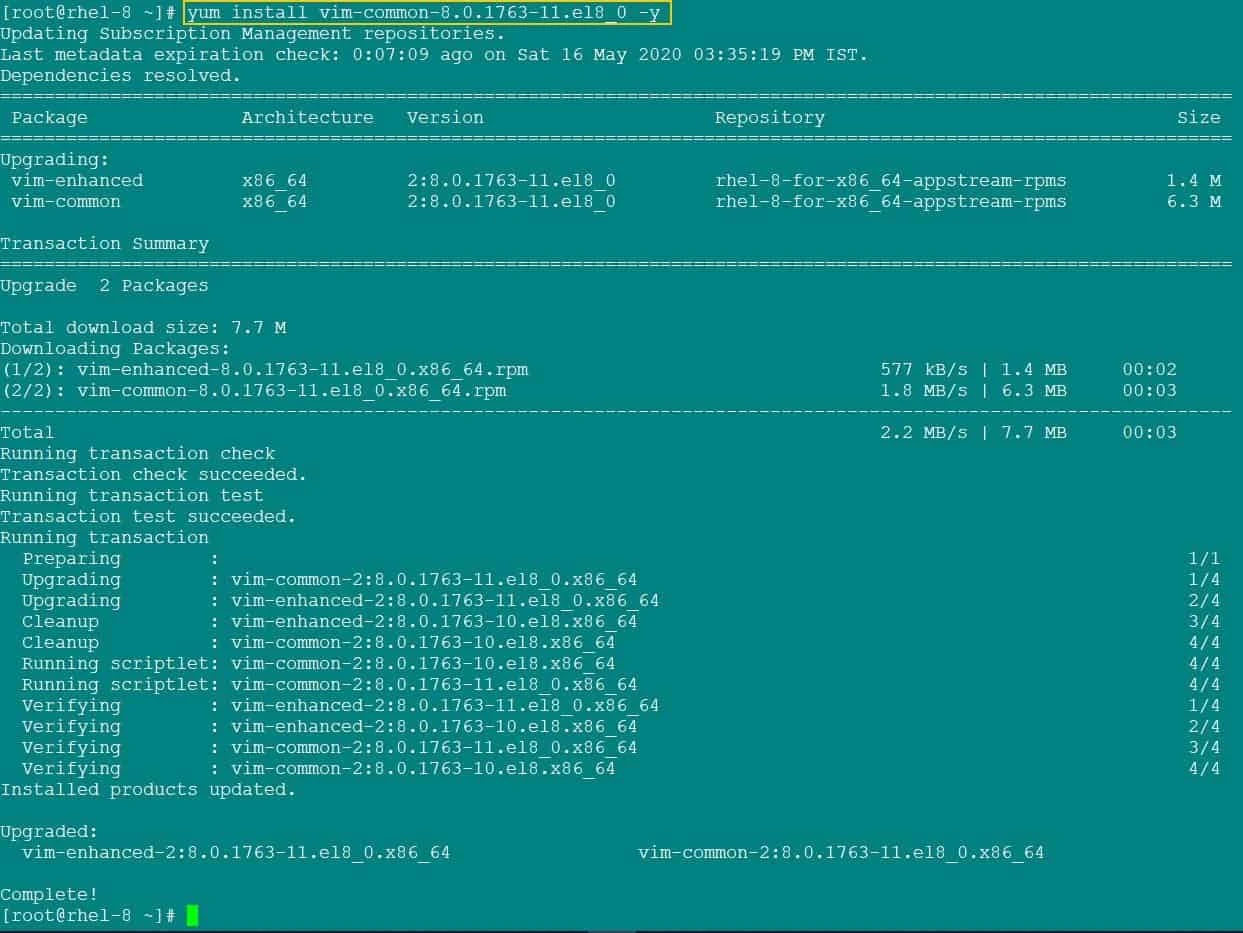 YUM install specific version | YUM install from specific repo